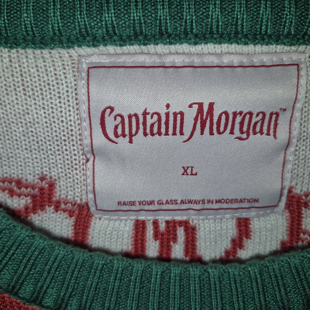Captain Morgan Men's Ugly Christmas Sweater Size XL - Picture 3 of 9